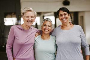 three women with menopause
