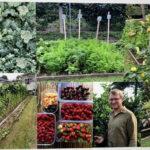 Eat Well Live Well, Eric Bakker in garden from which he eats