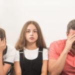 depicts stressed family showing that genetics plays a part in stress and anxiety
